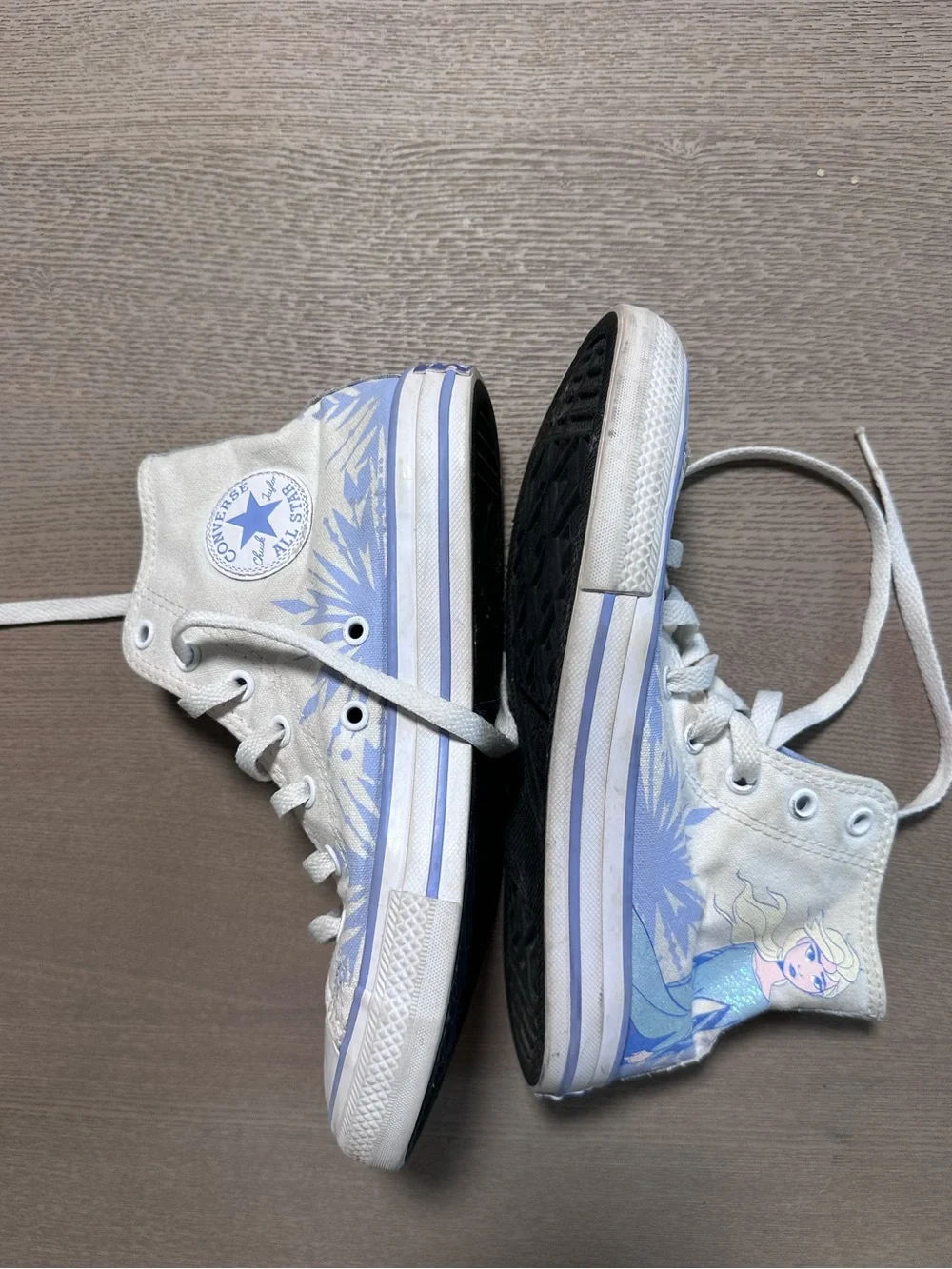 Light Blue Girls' High-Top converse